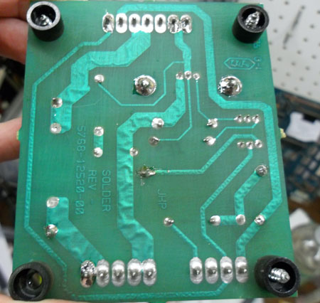 Resoldered Connections on Triac Board